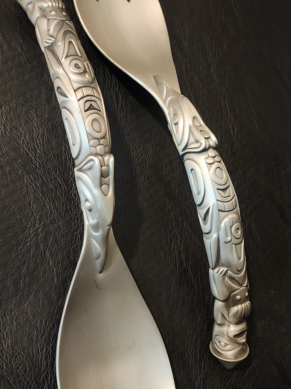 Native Essence Pewter Plated Servers “Celebration” by Gryn White, a Haida Artist